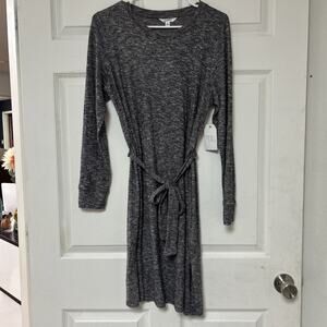Time & True Women’s Gray Long Sleeve Dress Small